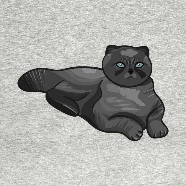 Dark Gray Cat by Kelly Louise Art